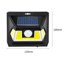 54LED COB Solar Power Wall Lamp Motion Sensor Waterproof 3 Sided Lights Outdoor