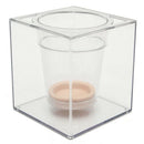 5inch Transparent Self Watering Pot Deck Planter Flowerpot Home Fish Tank A