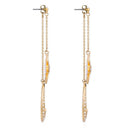 Celestial Moon and Sun Gem Oversized Earrings Engraved Long Dangle Colour