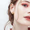 Elegant Women Lady Circle Crystal Rhinestone Ear Stud Earrings Beautiful Jewelry