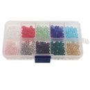 650PCS 10mm and 6mm Briolette Crystal Glass Beads for Jewelry Making Assorted