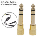 2X Tattoo Conversion Head Plug Permanent Makeup Audio Adapter fit Tattoo  OZ