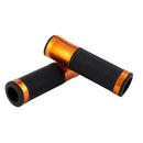 1 Pair 22MM Universal CNC Aluminum alloy Knobs Rubber Handlebar Moto Scoote K8I6