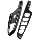 Car Armrest Carbon Fiber Door Window Switch Cover for Hyundai Kona Encino 1