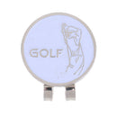 Golfer Pattern Magnetized Hat Clip Golf Ball Marker Clip On