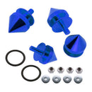 Blue Spike Chrome Anodized Thorn Aluminum Quick Release Fasteners Kit