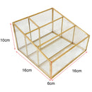 Clear Glass Cosmetic Storage Organizer Containter for Jewelry, Hair Accessories