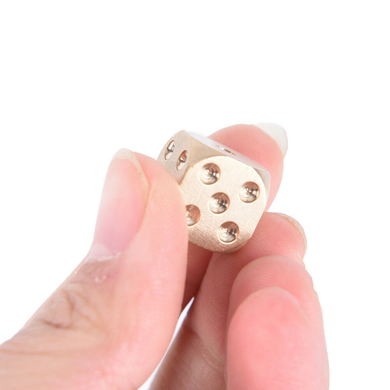 1Pc 13mm Pure Copper Solid Dice Manual Grinding Bar Creative Dice Toys Game M&O