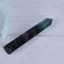 1x Natural Fluorite Quartz Crystal Stone Healing Amethyst Hexagonal Wand PointOZ