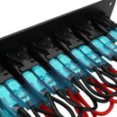 Waterproof 6 Gang 2LED Light Rocker Switch Panel Circuit Breaker 12V boat m