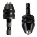 0.3-3.6mm Impact Driver Keyless Drill Bit Chuck Adapter Converter 1/4
