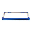Burnt Blue Stainless Steel License Plate Frame US Canada Vehicle Tag Holder