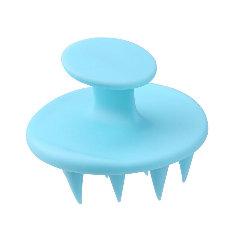 Pointed Tip Silicone Scalp Shampoo Massage Brush Head Acupoint Comb (Green) A
