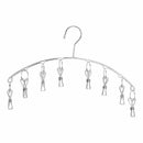 Set of 2,Stainless Steel Laundry Drying Rack Clothes Hanger with 8 Clips Fo