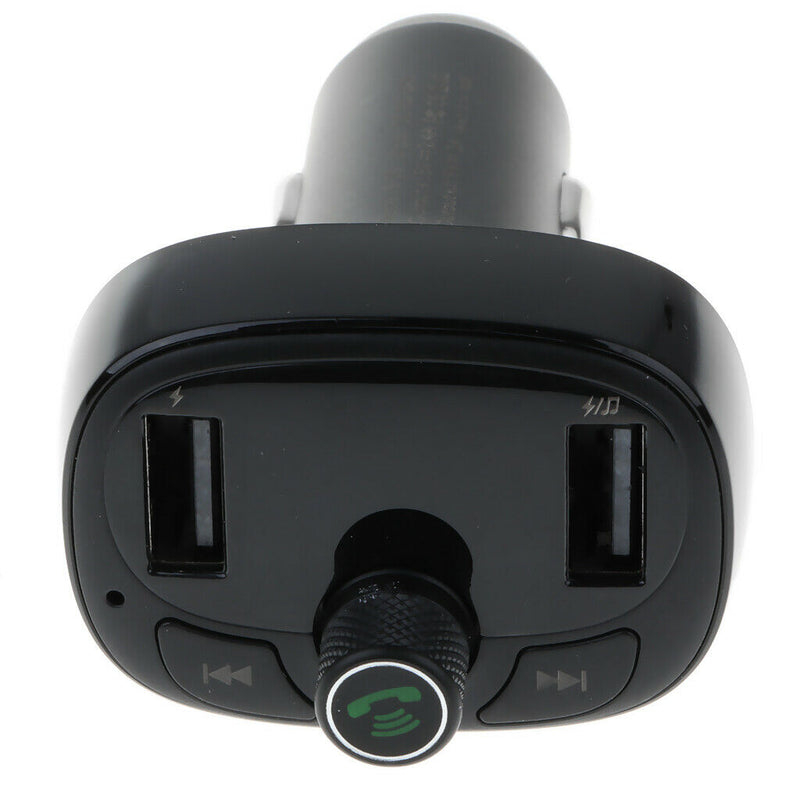 Bluetooth Car Kit MP3 Player FM Transmitter Radio Adapter Dual USB Black