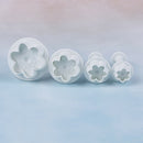 4 Pcs/set Peach blossom shape plastic cookie cutters flower series biscuit mo 3C