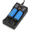 For Ni-MH/Ni-Cd Li-ion LiFePO4 Battery 2 Slot 5V USB Battery Charger LED Display