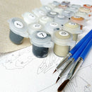 Painting By Numbers Kit DIY Color Lion Hand Painted Canvas Oil Art Picture