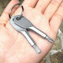 2pcs Key Ring Screwdriver EDC Set Outdoor Pocket Mini Tool with Keychain