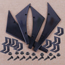 4X Car Front Bumper Lip Splitter Fins Spoiler Canards Body Refit Carbon Texture