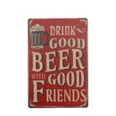 20x30cm Retro Metal Tin Sign Door Wall Decor Plaque Wall Art Poster -2PACK