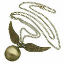 Steampunk Snitch Pocket Watch Necklace Quidditch Wing Clock U3Z9 Pendant Y2 X1L4