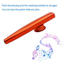 Metal Kazoos Musical Woodwind Instrument Mouth Flutes for Beginner (Red) A