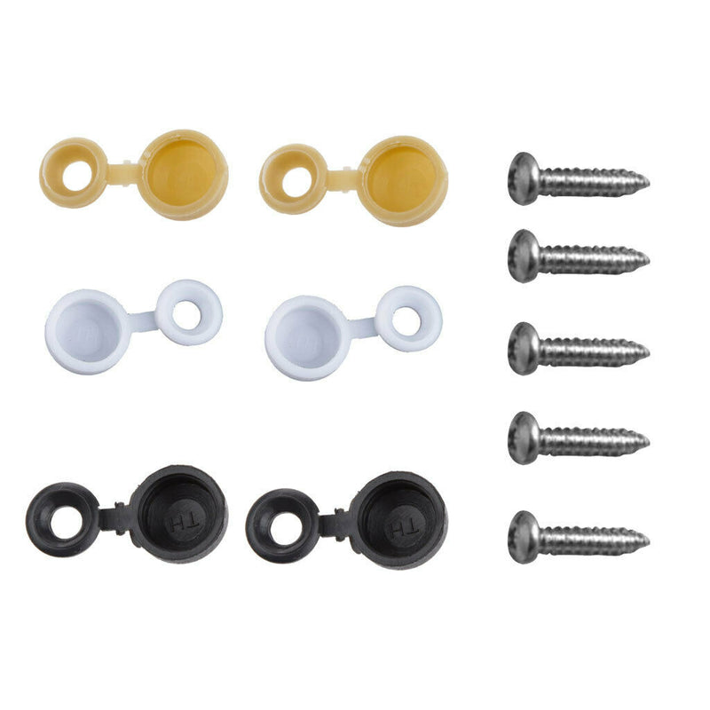 50 Pcs Premium Plastic Hinged Screw Cover Caps Washer Flip Tops for 3mm-5mm