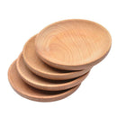Dish Snack Platter Food Plate Wood Round Serving Bowl Salad Tray Breakfast Plate