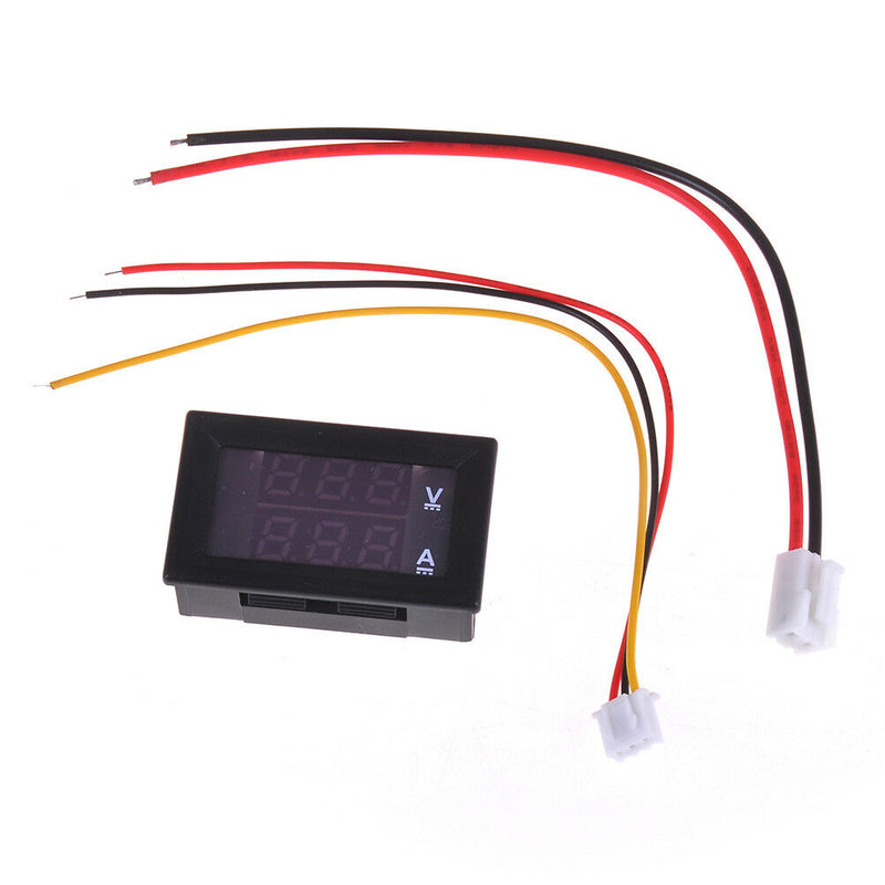 Digital Red LED Voltage Meter DC100V 10A Voltmeter Ammeter Blue+Red LED Amp N Gw