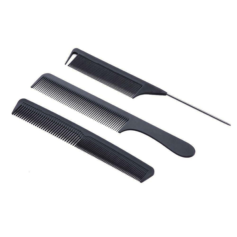 3pcs/Set Anti-Static Carbon Comb Professional Beauty Salon Styling Comb A