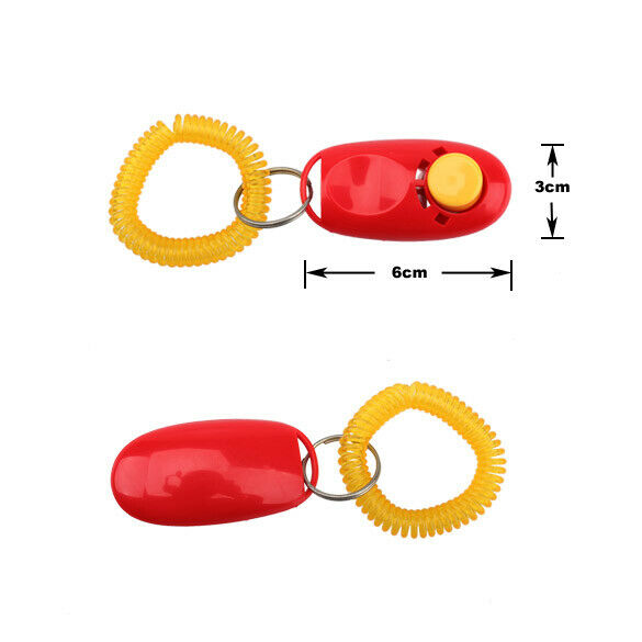Dog Pet Click Clicker Training Trainer Aid Guide Wrist Band Accessories