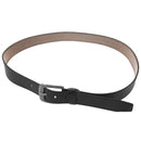 Simple Men Casual Waistband PU Leather Belt Smooth Buckle Belt, Black C3B1