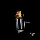 10pcs Mini Plastic Perfume Bottles Cork Potion Vials Charms Necklace Pendant DIY
