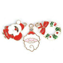 20x Alloy Enamel Mixed Christmas Charms Pendant Decor Crafts DIY Making Jewelry
