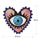 heart-shaped eye sequins embroidery clothing accessories appliqueflower patc JR
