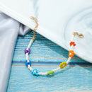 Boho Women Multicolor Rice Beads Flower Bracelet Hand-woven Cute Bangle Jewe BX