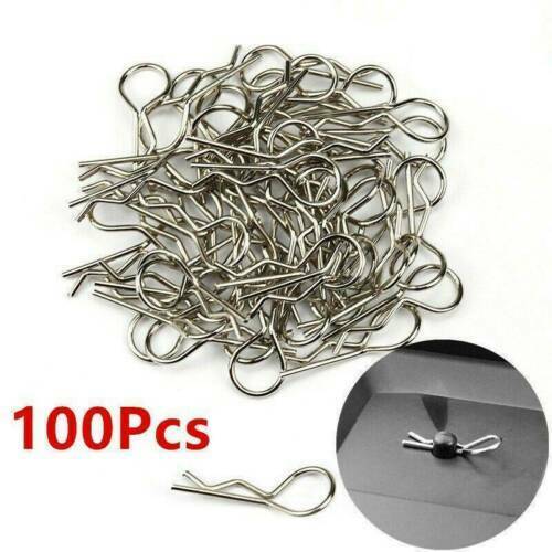 100x Metal Body Shell Clips Buckles For 1/16 HSP Traxxas RC Car Truck Parts Kits