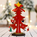 Wooden DIY Christmas Tree Desktop Ornament Hanging Pendant Home Decoration