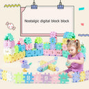 Plastic Geometric Building Blocks Retro Number Blocks Child Education Toys