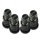 Auto Car Wheel Tire Valve Stem W/ Dust Cap Aluminum Alloy Gray 4Pieces