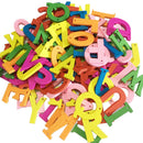 100 Pieces Colorful Wooden Letters Buttons Decoration Sewing Crafts