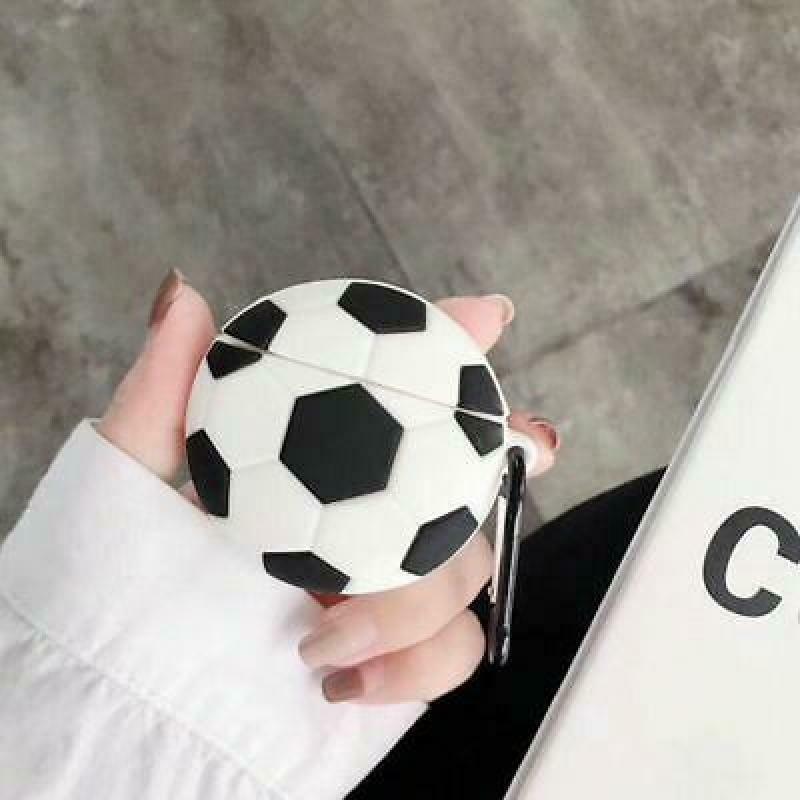 Fashion Soccer Pattern Protective Case Shockproof Silicone Cover for Airpods 1/2