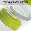 Removable Handle Keep Fresh Twisting Lock Storage Jar Four Containers Easy Clean