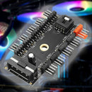 4 Pin PWM CPU Fan Hub 12V 10 Way Controller Regulator for Computer Case A