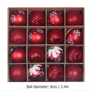 16pcs 6cm Christmas Decoration Balls Tree Hanging Ball Home Ornament (B)