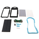 5000mah Waterproof Solar Power Bank External Battery Charger For Phone Blue