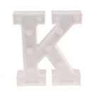 White Large Plastic Marquee Freestanding Alphabet LED Light UP Letters K