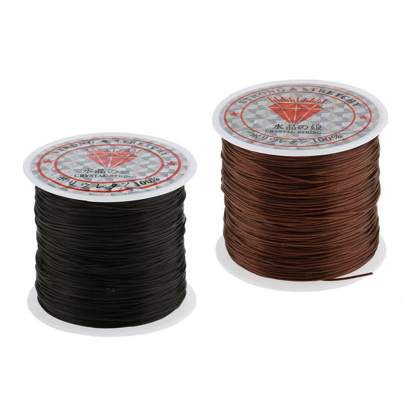 2 Pieces Wig Weave Hair Braids Thread Bracelet Necklace Sewing Cord Black +