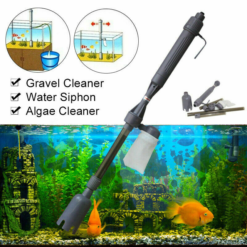 520L/H Electric Siphon Vacuum Cleaner Water Filter Pump Aquarium Fish Tank Tool